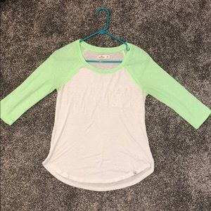 Hollister 3/4 length baseball tee